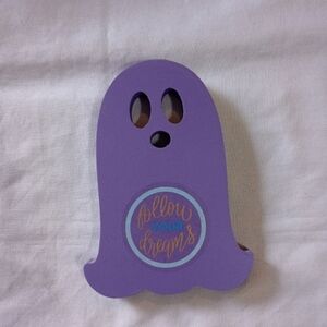 Handmade Purple Ghost Decor Inspirational Text Message Halloween Gothic Home